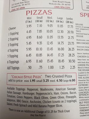 Menu photo 4 Pepperoni's Pizza Rome City, IN
