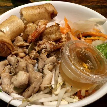 Charles Towne Fermentory - Noodle bowl with chicken shrimp and egg roll - Breweries Near Me - Charleston, South Carolina Charles Towne Fermentory - Noodle bowl with chicken shrimp and egg roll - Breweries Near Me - Charleston, South Carolina
