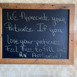 Grand Ely Lodge - Witty way to ask for patience.