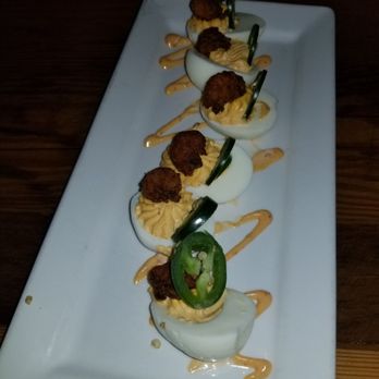 The Taylor County Taphouse - Deviled eggs with crawfish - Bars Near Me - Abilene, Texas The Taylor County Taphouse - Deviled eggs with crawfish - Bars Near Me - Abilene, Texas