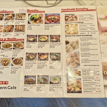 Northern Cafe - Menu (2 of 2). 11/16/2024 - Chinese Near Me - Irvine, California