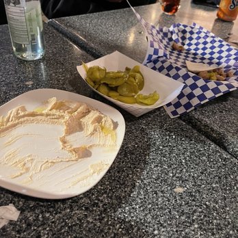 Hala Cafe - Empty plate of hummus - home made pickles - Middle Eastern Near Me - San Antonio, Texas Hala Cafe - Empty plate of hummus - home made pickles - Middle Eastern Near Me - San Antonio, Texas