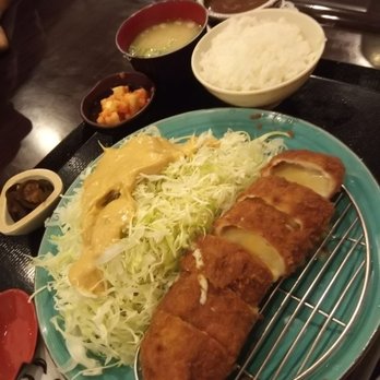 Yoko - Cheese katsu set with miso soup, rice, and small banchan - Japanese Near Me - Buena Park, California Yoko - Cheese katsu set with miso soup, rice, and small banchan - Japanese Near Me - Buena Park, California