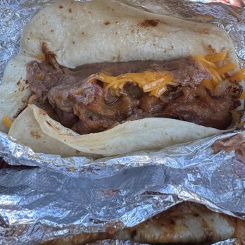 4 Missions Cafe - Bean and cheese taco with bacon - Mexican Near Me - San Antonio, Texas