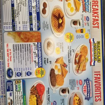 Waffle House - Placemat menu - Breakfast & Brunch Near Me - Apopka, Florida