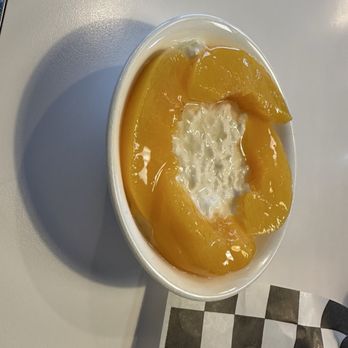 Twisted Burger Diner - Cottage cheese with peaches - American Near Me - Flint, Michigan