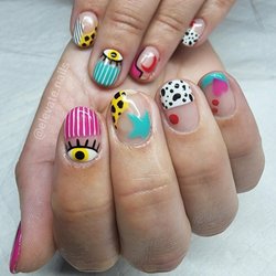 Elevate Nails & Beauty - Handpainted. Natural nail hard gel overlay