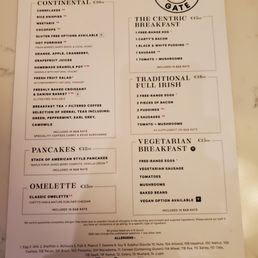 Breakfast Menu Breakfast Menu