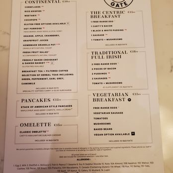 Hyatt Centric The Liberties - Breakfast Menu - Hotels Near Me - Dublin, D Hyatt Centric The Liberties - Breakfast Menu - Hotels Near Me - Dublin, D