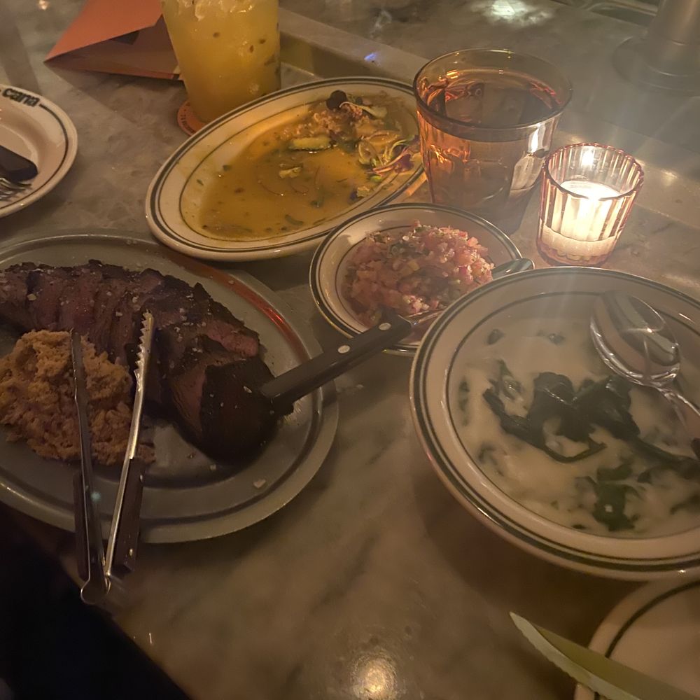 Cana  - Steak / tomato onion salad / yucca spinach mash - Brazilian Near Me - Washington, DC, District of Columbia