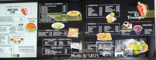 Menu photo 4 Tacos El Trompo Imperial Beach, CA