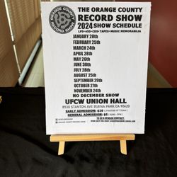 The Orange County Record Show - 2024 schedule