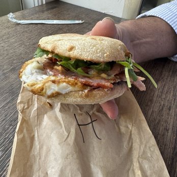 Dahlia Bakery - Hey, I'm an egg sandwich on homemade English muffin - Bakeries Near Me - Seattle, Washington