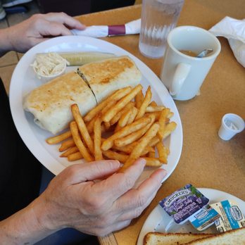Stella's Diner - Western omelette Greek wrap and Ruben burger with fries - Diners Near Me - Chicago, Illinois