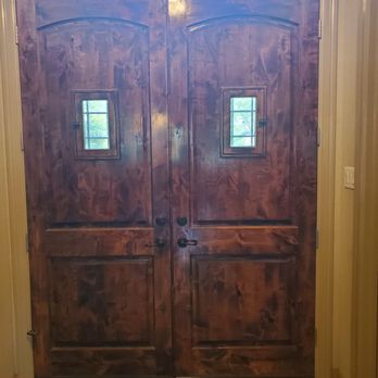 Sturdy Doors Refinishing - Interior they were asked to match - Refinishing Services Near Me Sturdy Doors Refinishing - Interior they were asked to match - Refinishing Services Near Me