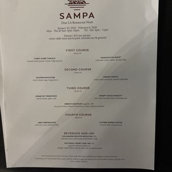 Sampa - Dine La week - Asian Fusion Near Me - Los Angeles, California