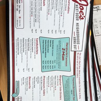 Joe's Next Door - Menu - Salad Near Me - Kansas City, Kansas Joe's Next Door - Menu - Salad Near Me - Kansas City, Kansas