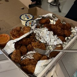 Pasquale's - 30 Boneless wings - was more then 30, good-sized pieces, crispy, and can split sauces