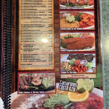 Mariscos Las Brisas - Menu - Mexican Near Me - Chino, California