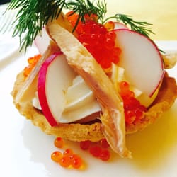 Restaurant Marienhof - Smoked River Trout with Cream Cheese and Roe