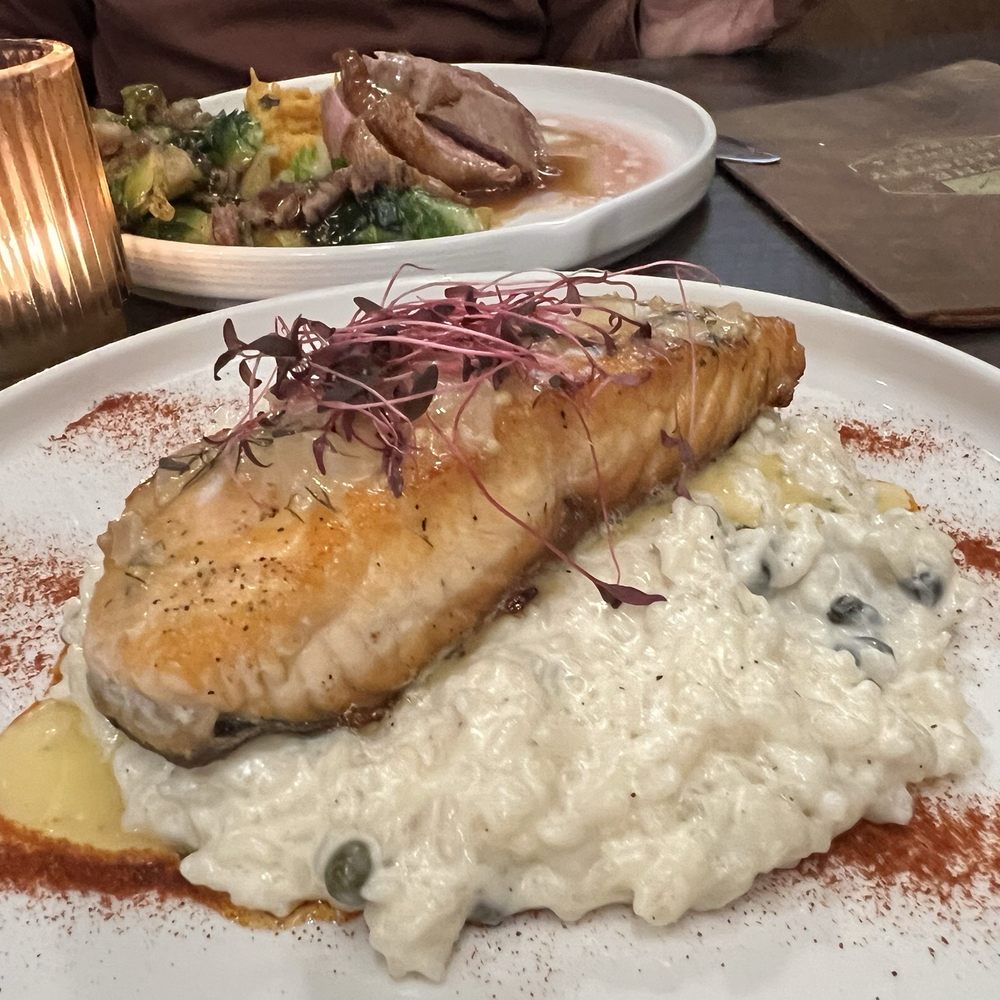 The Industry - Salmon and caper risotto - Cocktail Bars Near Me - Akron, Ohio