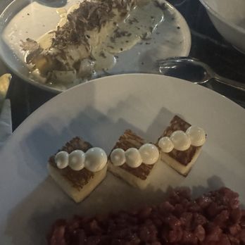 A Pasta Bar - Deliscious waguy beef tartare and black truffle tagiatelle - Italian Near Me - New York, New York