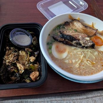 Ramen San - Brussel sprouts and 10 hour ramen with add ons - Whiskey Bars Near Me - Chicago, Illinois Ramen San - Brussel sprouts and 10 hour ramen with add ons - Whiskey Bars Near Me - Chicago, Illinois