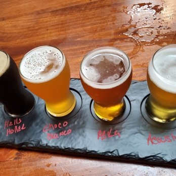Grumpy Old Men Brewing - Flight of beers - Breweries Near Me - Blue Ridge, Georgia
