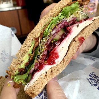 Great Harvest Bread - a turkey sandwich with cranberry sauce - Bakeries Near Me - Taylorsville, Utah