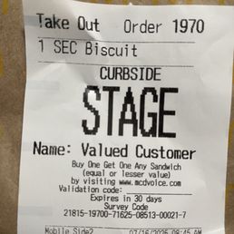 They've added an order number, but it shows how there wasn't any name on this order