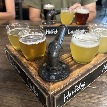 Rollertown Beerworks - Flight - Breweries Near Me - Frisco, Texas Rollertown Beerworks - Flight - Breweries Near Me - Frisco, Texas