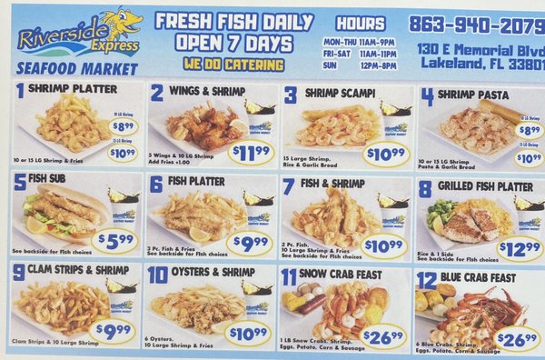 Menu photo 2 Riverside Express Seafood Lakeland, FL