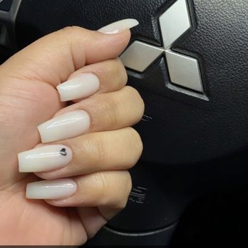 Pretty Nails - ROSA did these milk white color on my nails, Perfect job as usual - Nail Salons Near Me - Fontana, California