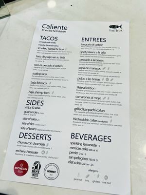 Menu photo 1 Holbox Los Angeles, CA