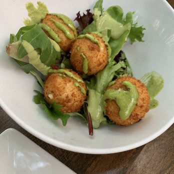 Back Bistro - Goat Cheese Fritters (minus one) - New American Near Me - Folsom, California Back Bistro - Goat Cheese Fritters (minus one) - New American Near Me - Folsom, California