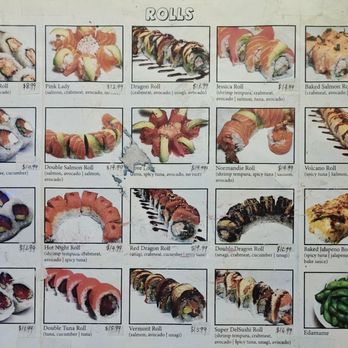 DelSushi - Menu sheet - Sushi Bars Near Me - La Jolla, California