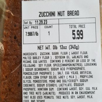 The Fresh Market - Zucchini nut bread - Grocery Near Me - Latham, New York The Fresh Market - Zucchini nut bread - Grocery Near Me - Latham, New York