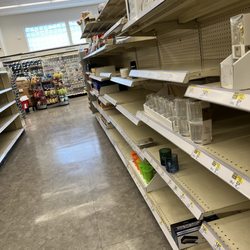 Walgreens - Empty shelves for miles.