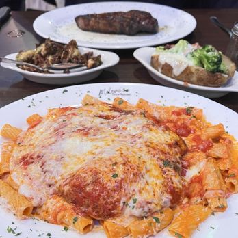 Malone's Chop House - Chicken parmigiana over rigatoni with vodka sauce - Steakhouses Near Me - Brooklyn, New York