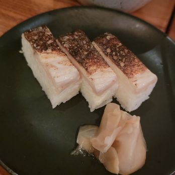 Raku - Mackerel pressed sushi. Delicious!! - Japanese Near Me - New York, New York Raku - Mackerel pressed sushi. Delicious!! - Japanese Near Me - New York, New York