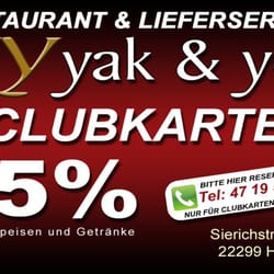 Yak & Yeti - Fragen Sie auch nach unserer Yak & Yeti Clubkarte