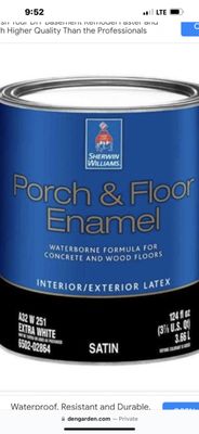 Porch painting - Changed color from gray to blue on porch
