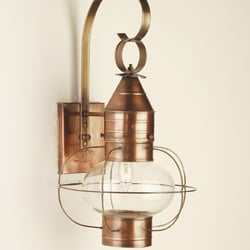 Newstamp Lighting Co - Handcrafted onion lantern, made from solid brass or solid copper. Available in 5+ finishes and 9 sizes