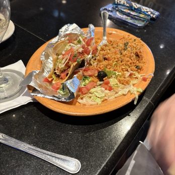 Carlos O'Brien's Mexican Restaurant - Shredded beef taco w rice - Mexican Near Me - Phoenix, Arizona