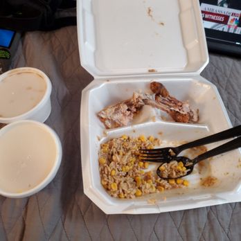 Mama Reta's Kitchen - Remnants of fried chicken plate lunch!!! - Soul Food Near Me - Lake Charles, Louisiana