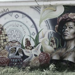 Vela Fine Art - Large scale mural in Las Cruces, NM representing Latin and Mexican culture.