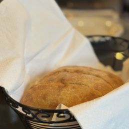 Bread and butter (butter is under the warm bread getting soft)