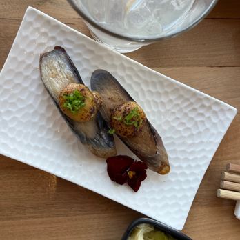 Shizen - Eggplant nigiri - Sushi Bars Near Me - San Francisco, California Shizen - Eggplant nigiri - Sushi Bars Near Me - San Francisco, California
