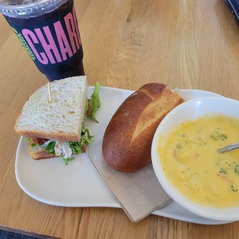 Panera Bread - You pick two - broccoli mac and cheese (that was more like soup) and turkey avocado blt - Sandwiches Near Me - Clifton Park, New York Panera Bread - You pick two - broccoli mac and cheese (that was more like soup) and turkey avocado blt - Sandwiches Near Me - Clifton Park, New York