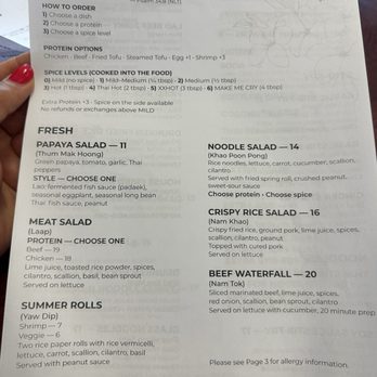 Dalis Lao Thai Cafe - Menu pg 1 - Thai Near Me - Sanford, Florida